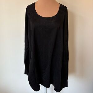 Rundholz Black Label Lagenlook Black Faux Suede Oversized Top 222 NWT Size Small